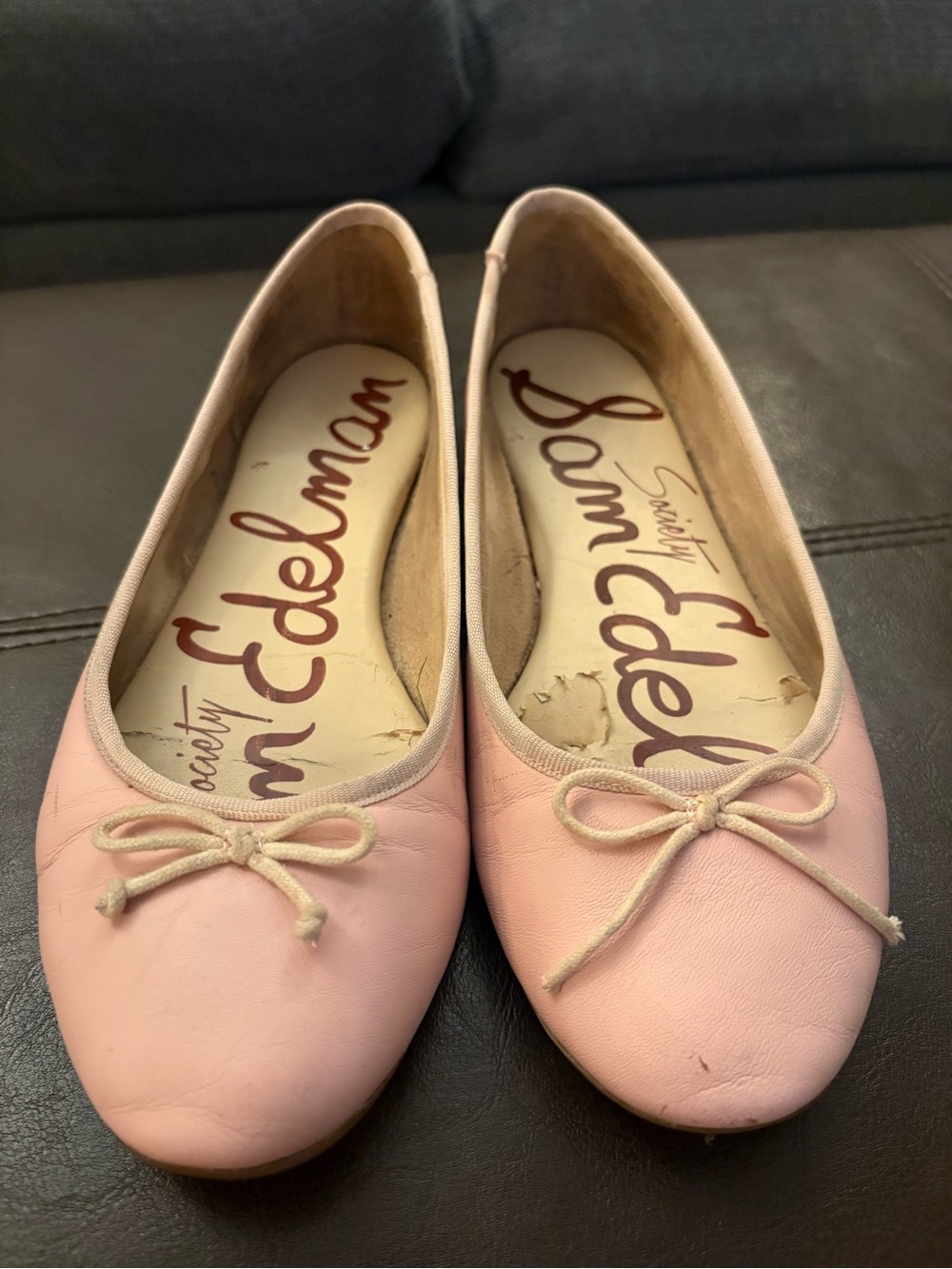Sam Edelman Pink Leather Ballet Flats Women's US 7.5